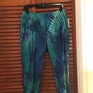 TAHARI Palm Print Pants